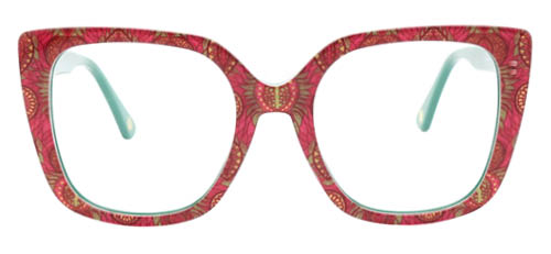 red and gold Vontélle Nellie glasses