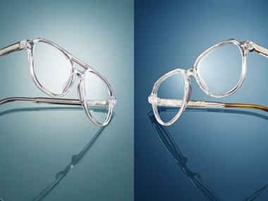 two pairs of clear frame glasses