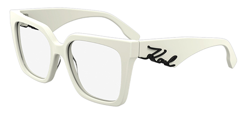 large white Karl Lagerfeld glasses