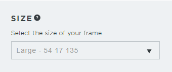 selecting a large frame size