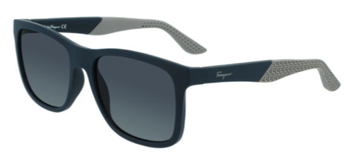 blue and gray ferragamo glasses