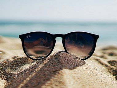 sunglasses on the beach