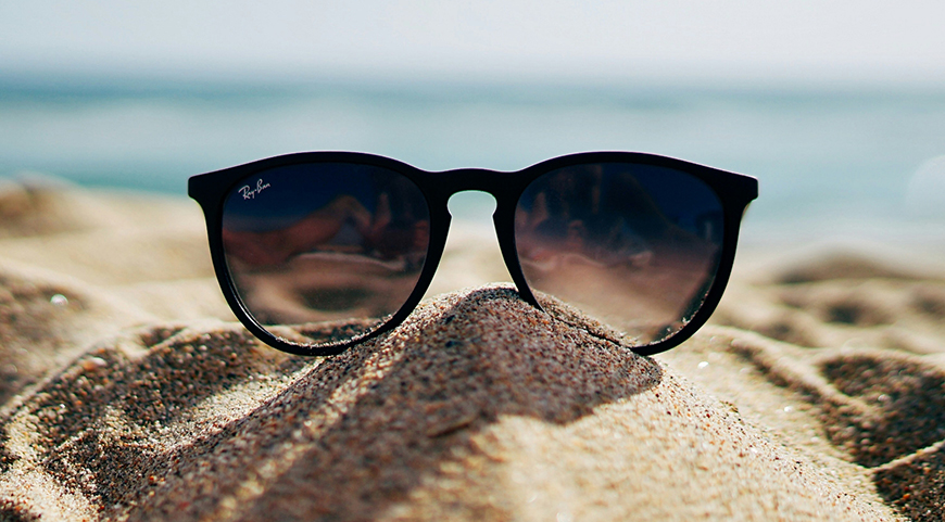 sunglasses on the beach