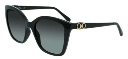 black and gold ferragamo glasses