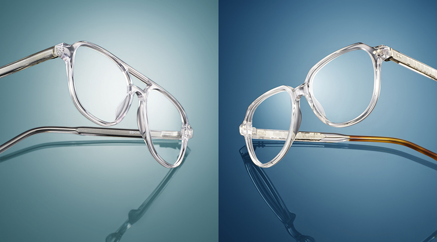 two pairs of clear frame glasses