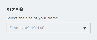 selecting a small frame size